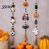 Spooky Porch Sign for Home Halloween Beaded Hanging Sign, Witch Pumpkin Bat Pendant Garland Door Handle Decoration Door, Festive Party Decor