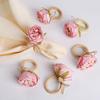 Valentine'S Decoration Pink Napkin Rings Napkin Holders Decorative Table Decor For Dining Romantic Dinner Home Decor