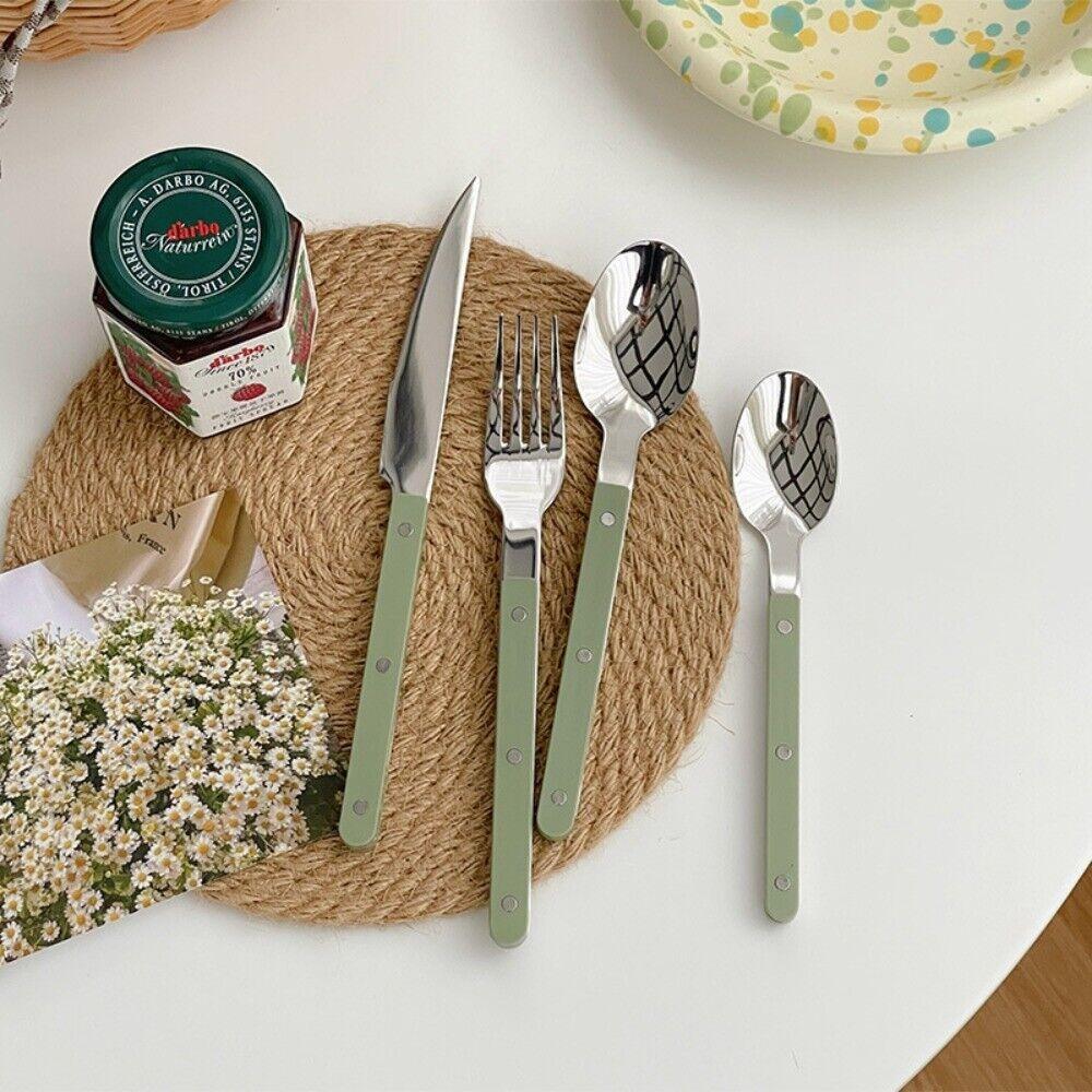 High-quality Dessert Spoon Kitchen Utensils Cutlery Set Portable Dessert Fork