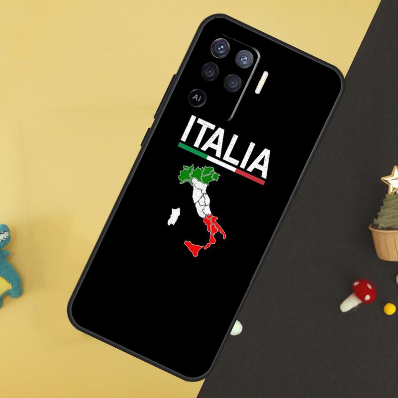 Italy Flag Vintage Italian For OPPO A57S A53S A54S A98 A78 A58 A79 A15 A17 A77 A16 A76 A96 A52 A72 A5 A9 A94 A74 Case