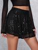 Collezione Primavera/Estate 2026 Pantaloncini Hot Pants e Pantaloni Gonna con Paillettes, Perline e Cristalli da Donna