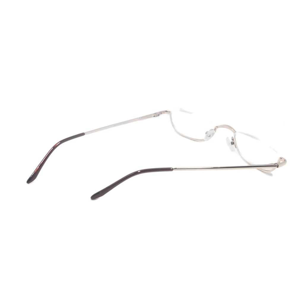 Reading 10 Power Metal Stylish Reading Senior Glasses H6020 [Henghao] Glasses, Options, Half-Moon Frame, Portable, Glasses, (Gold, +3.00)