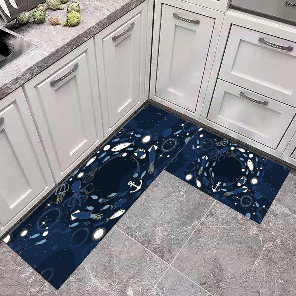 Bodenmatte aus Kristallsamt für die Küche, saugfähig, rutschfest, waschbar, Bodenmatte für die Küche, Eingangsbereich, Badezimmertür, Badezimmermatte, Teppich