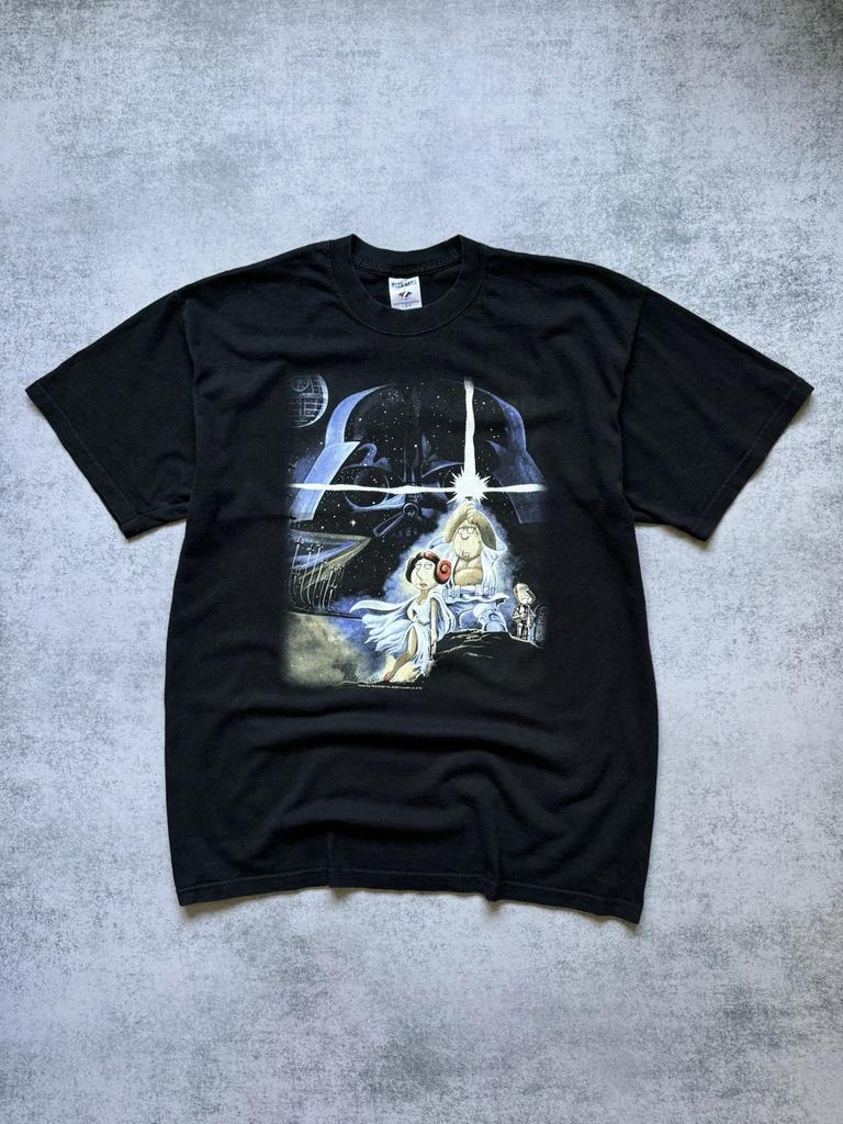 Vintage Family Guy Star Wars 2007 Humor Cartoon Movie T-shirt Y2K Mens Size L