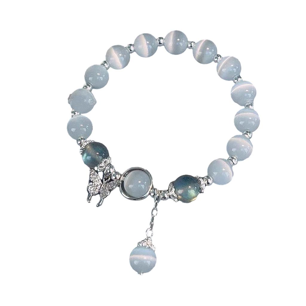 Unisex Vintage handgemachte Hamsa Fatima Armreif Evil Eye Perlen elastisches Armband