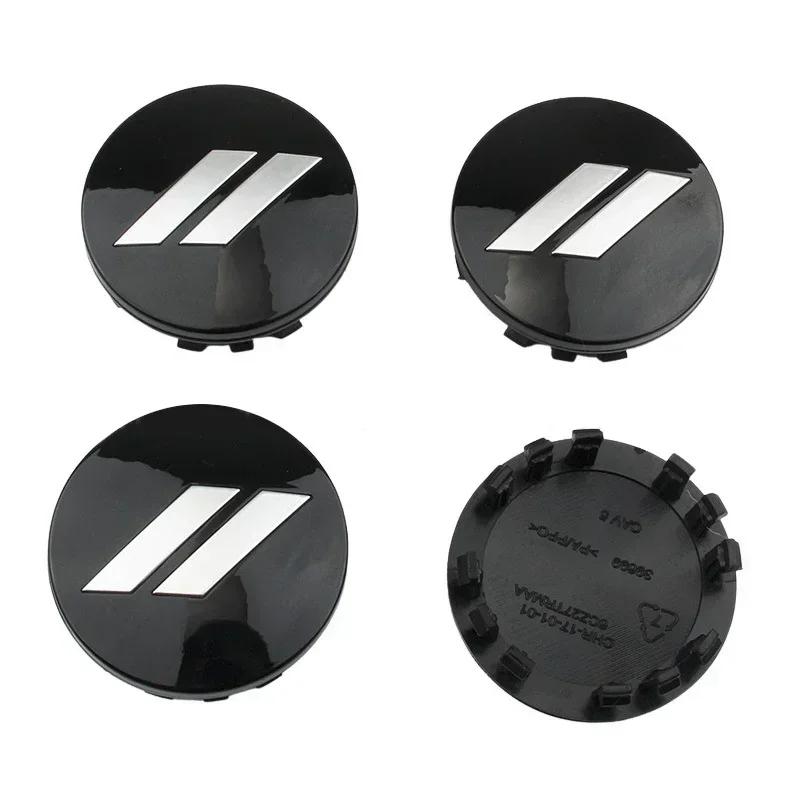 63mm 4pcs  for Dodge Wheel Cap Hubs Silver Bars Emblem Hellcat SRT Car Rims Cover for Chrysler Accessories