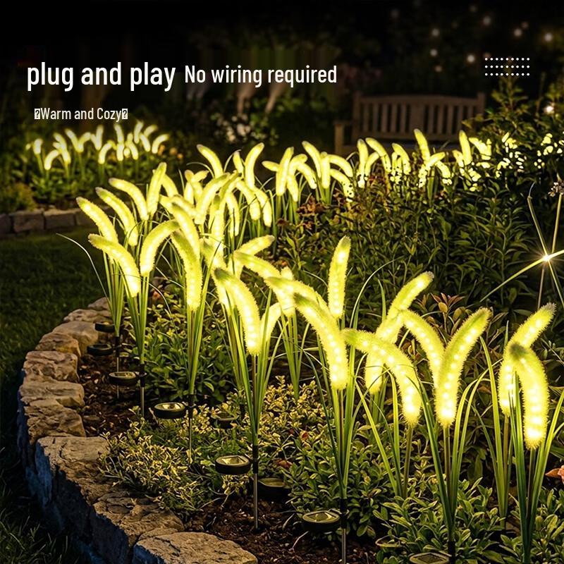 Empfike Solar LED Garden Grass Lamp