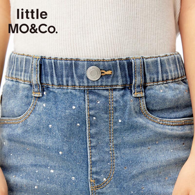 MO&Co. Little Moco Girls' Denim Flare Pants