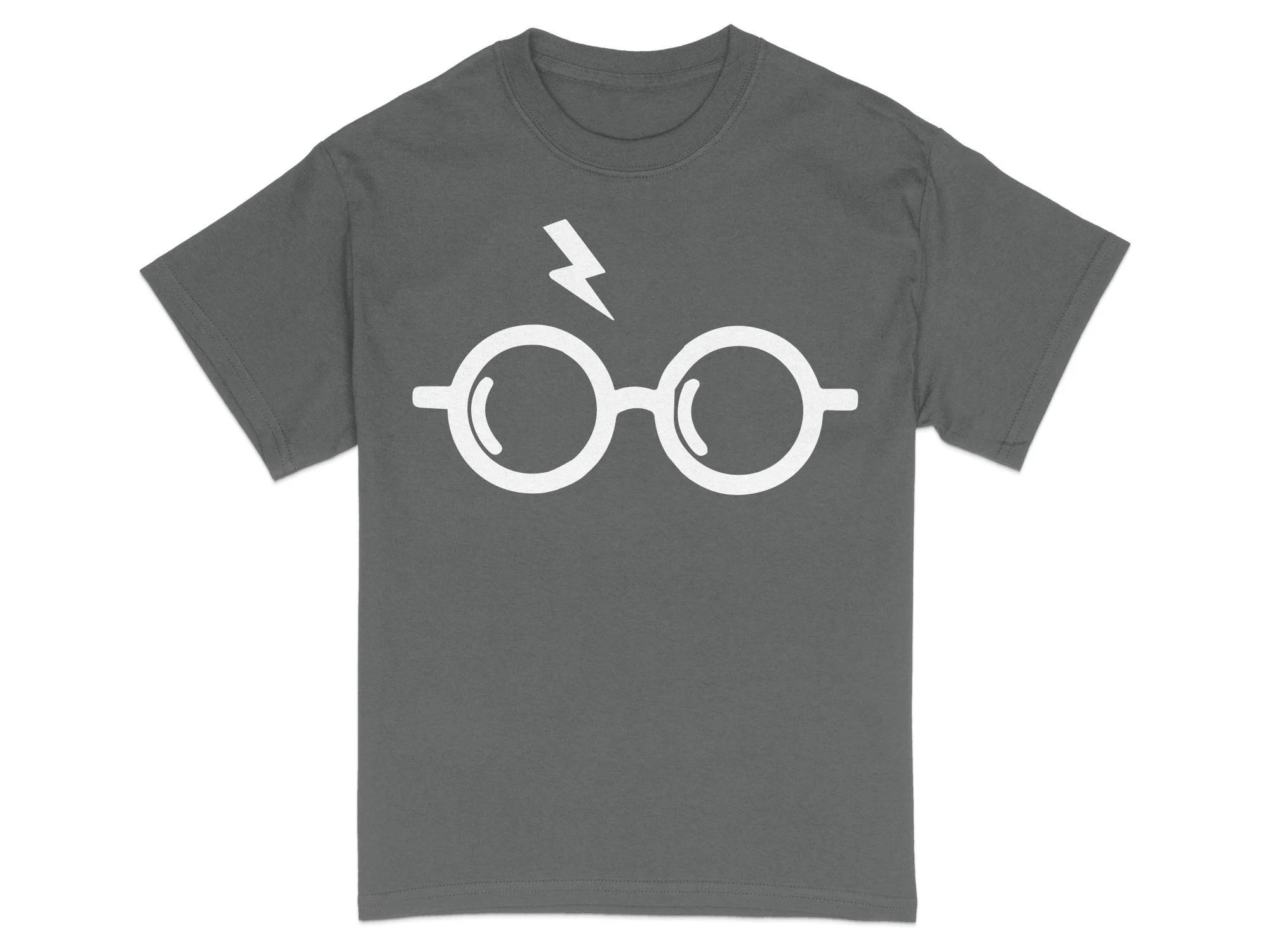 

Men and Women Lightning Bolt Glasses Graphic Tee Casual White T-Shirt Trendy Summer Streetwear Cool Pop Culture Men Clothing 4XL