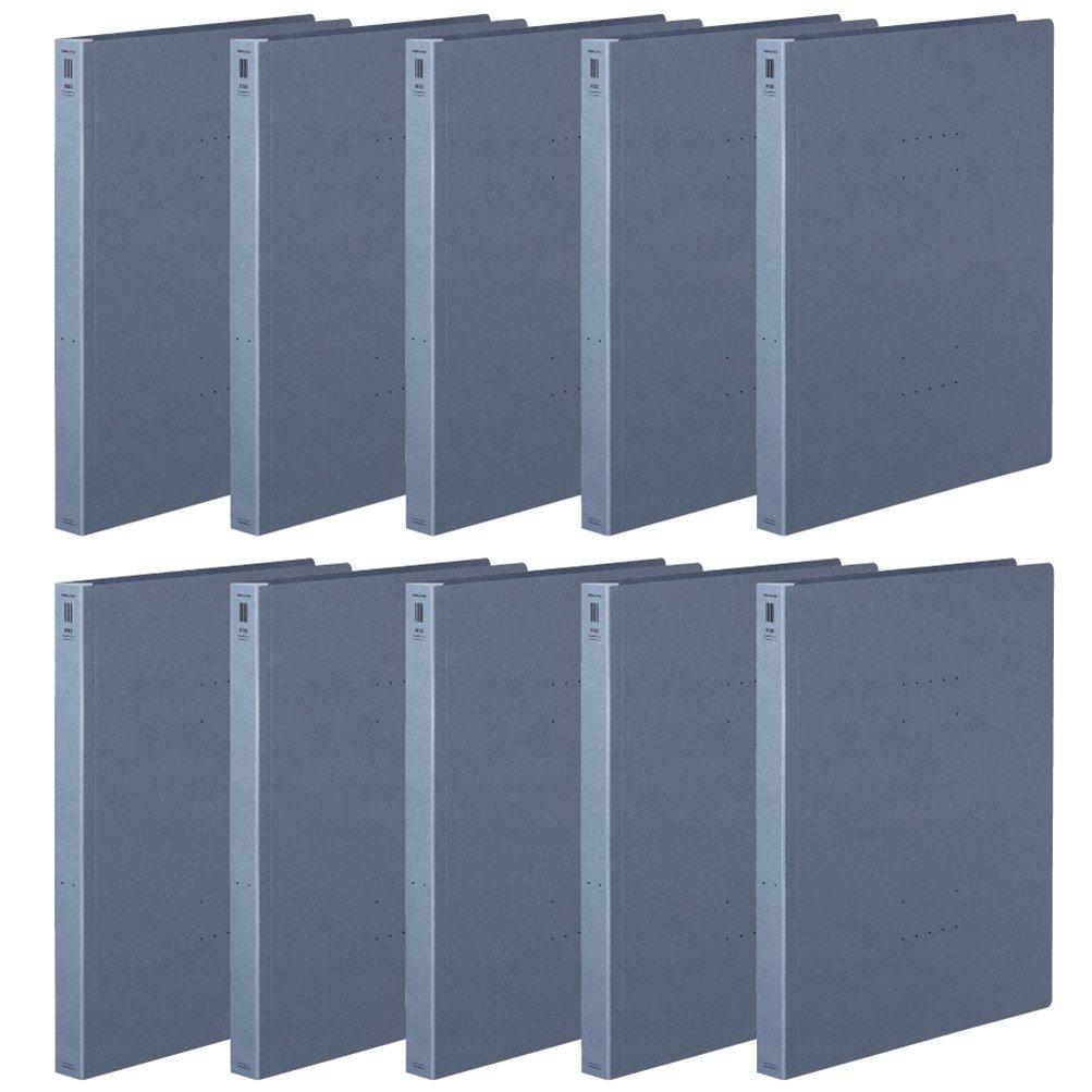 Kokuyo NEOS Flat Thick 250 Sheet A4 10 Blue File, Binding, Capacity, Size, Files, Gray, F-NEW10DMX10SET