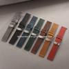 Echt Koeienhuid Horlogeband 18mm 19mm 20mm 21mm 22mm voor Omega Zakelijk Horlogeband voor Seiko Vlindergesp Gestikte Band