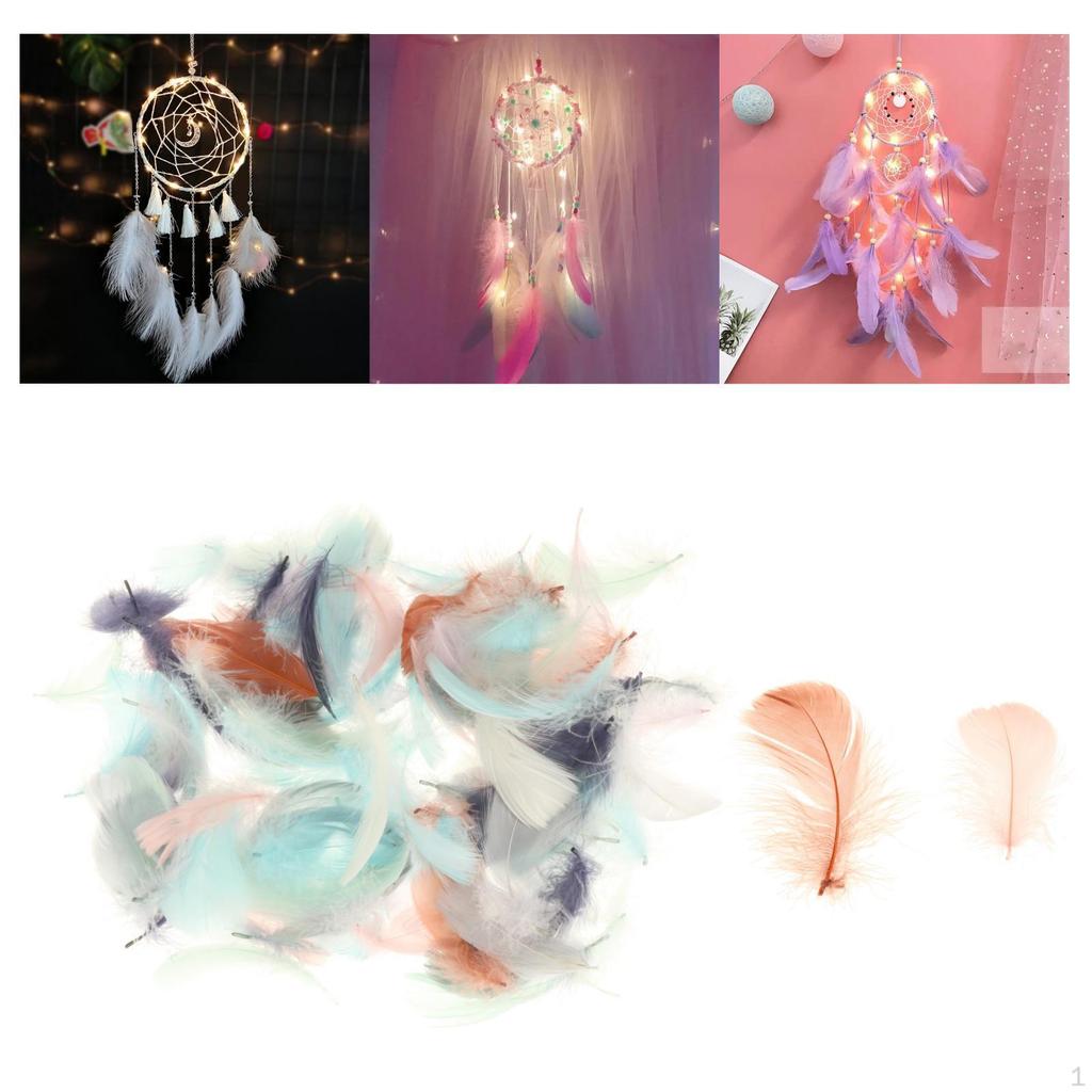 200 Pieces Colorful Feathers, for Balloons Ornament Wind Bell Jewelry Making