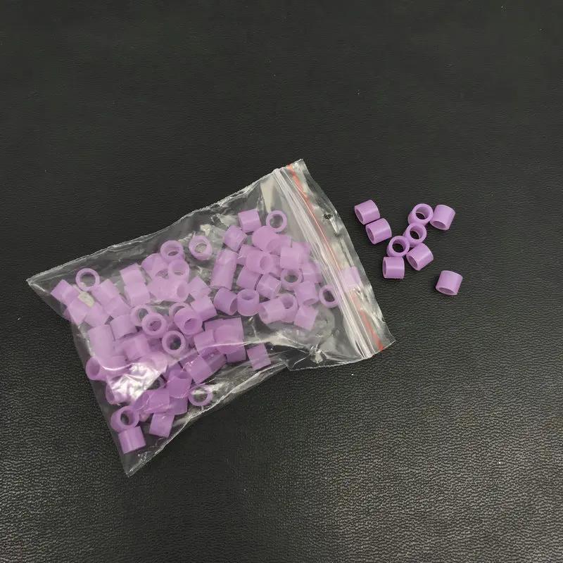 

100pcs/pack Dental Code Rings Standard Color Recognition Colorful Rings Soft Silicone Fit All Hand Instruments Dentist Materials фіолетовий