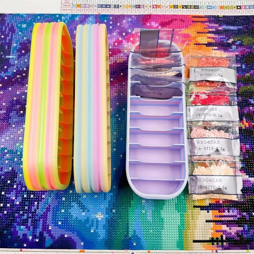 10 Grids Diamond Painting Drill Bag Storage Box Functional Space-Saving Diamond Packets Storage Box Reusable Durable