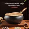 New Large Belly Non-stick Iron Stir-fry Pot, 24CM Flat Bottom, Smooth Surface, for Household Stew and Stir-fry