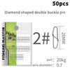 Double Buckle Pin Bfp-300 Stainless Steel High Tensile Strength Durable Smooth Anti Fall Off Fishing Accessories For Sea Fishing