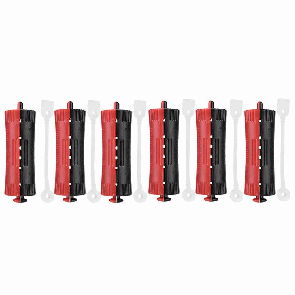 6Pcs Hair Rollers Wave Heat Perm Rod Hair Clip Curlers Hairdressing Tool with Rubber Band #1