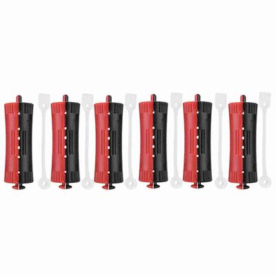 6Pcs Hair Rollers Wave Heat Perm Rod Hair Clip Curlers Hairdressing Tool with Rubber Band