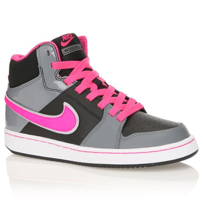 Nike Buty sportowe damskie Backboard 2 Mid Szare Czarne Różowe 488158-006