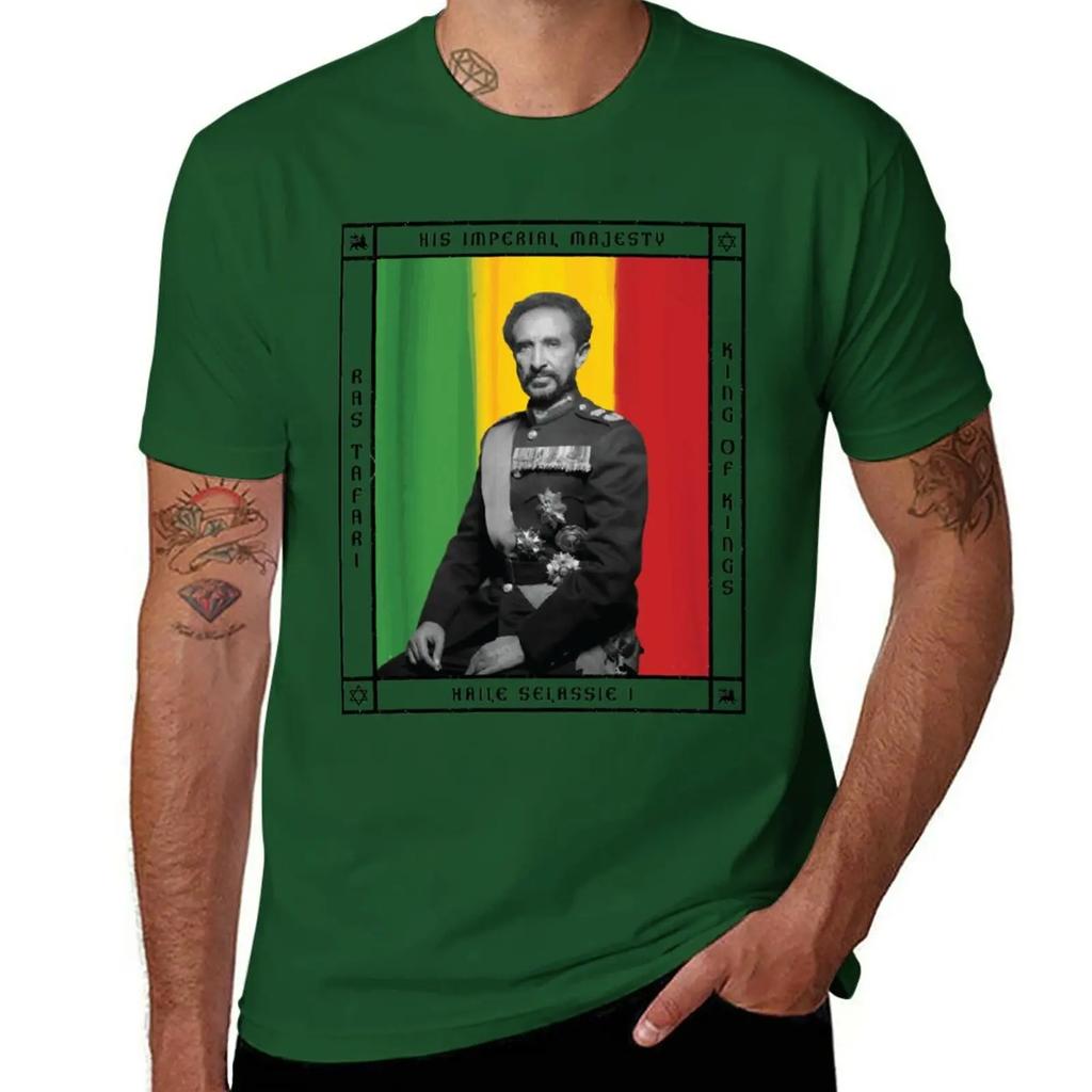 New His Imperial Haile Selassie I King Of Kings T-Shirt Anime Quick Drying T-shirt Cat Shirts Mens T Shirts Pack