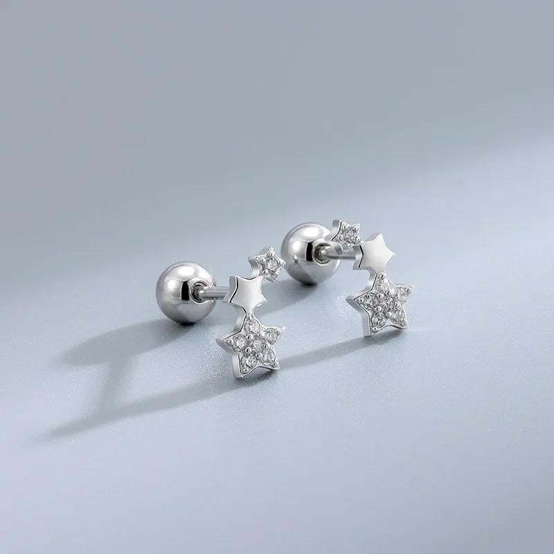 Neue Mode Herz Ohrstecker für Damen Hypoallergen Schraubverschluss Knorpel Helix Ohrring Mädchen Piercing Zubehör Schmuck Geschenke