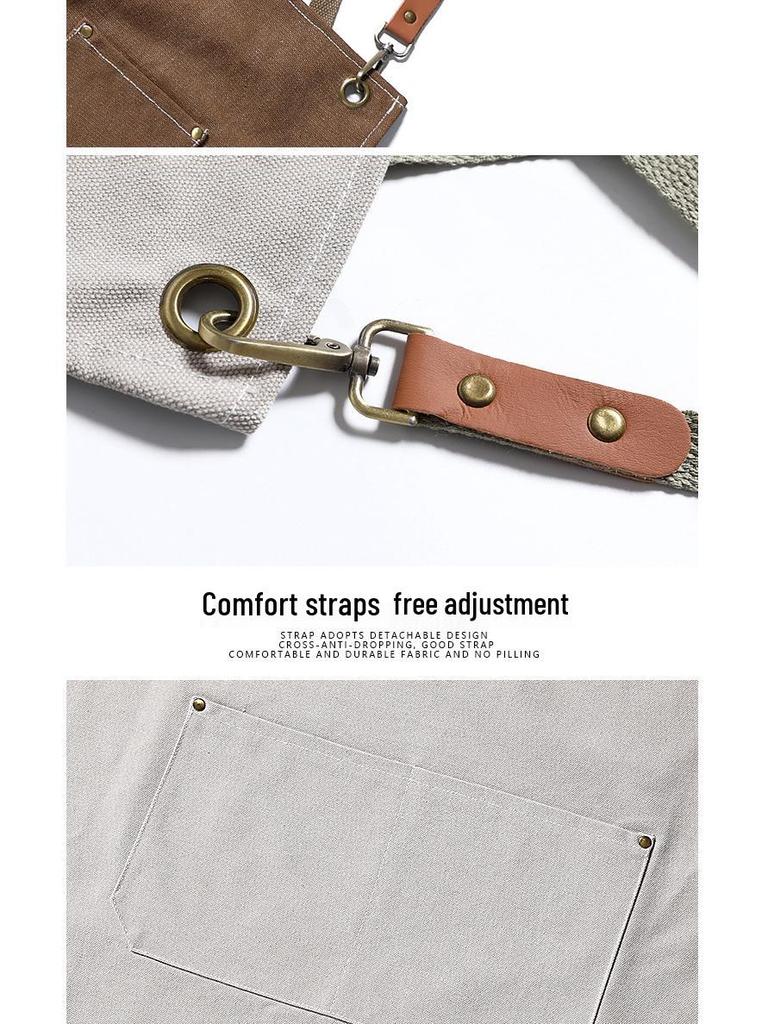 Tablier de travail en toile avec logo personnalisé: Multi-poches, Épaissi, et Résistant à l'usure