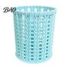 Desk Pen Organizer Imitation Rattan Holder, Round Hollow Organizer, Large Capacity Pencil Plastic Woven Container Cup for Pens Pencils Makeup Brushes,