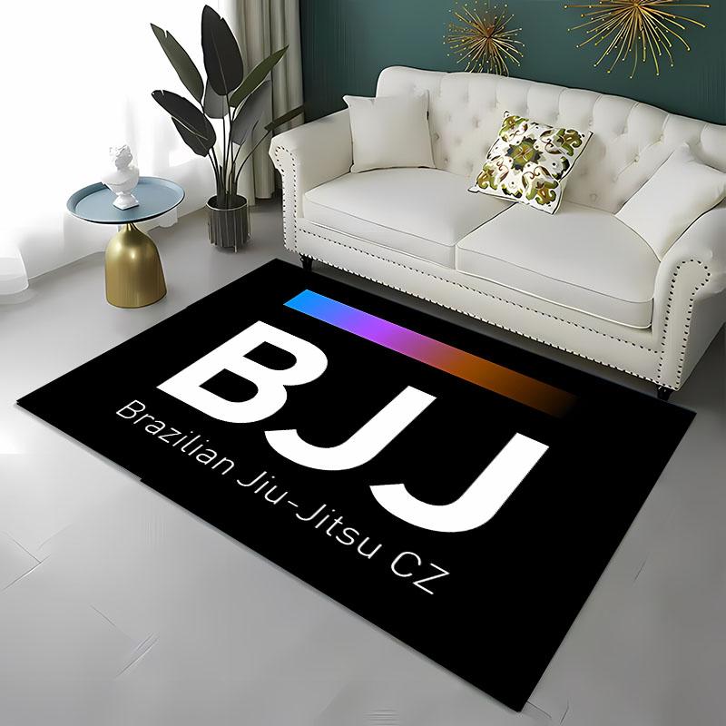 Tappeto Japanese B-Bjj Mma Guerriero di Jiu-Jitsu, Tappeto per Soggiorno Camera da Letto Divano Zerbino Decorazione, Tappetino Antiscivolo per Bambini Alfombra