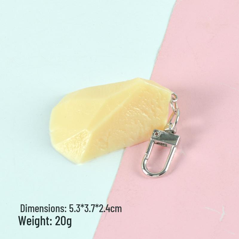 Vegetable Keychain Set: Chili, Broccoli, Garlic Food Pendants - Unique Bag Accessories