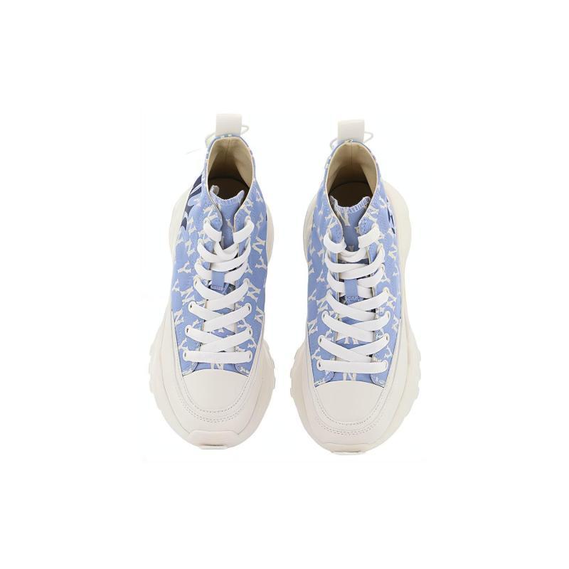 MLB Chunky High Cushioning Anti-Slip And Wear-Resistant High-Top Chunky Sneakers Unisex Blue Sneakers 3ASHULM2N-50BLL