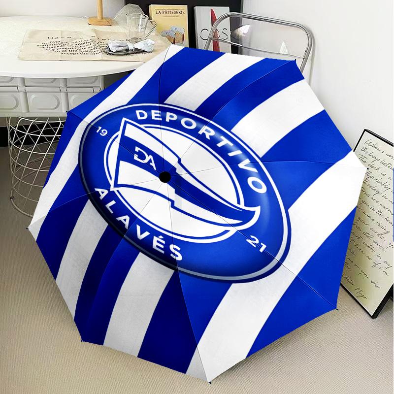 1PC Deportivo FC Printed Umbrella Folding Umbrella, Automatic Umbrella 8-Frame for Travel, Camping Fan Gifts Christmas Gifts