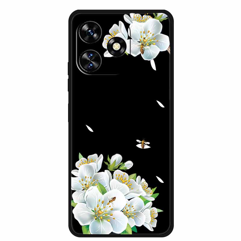 Funda For Oukitel C51 Case Cute Cartoon Cat Black Silicone Soft Phone Case For Oukitel C51 Back Cover Cases C 51 Coque 6.8" Capa