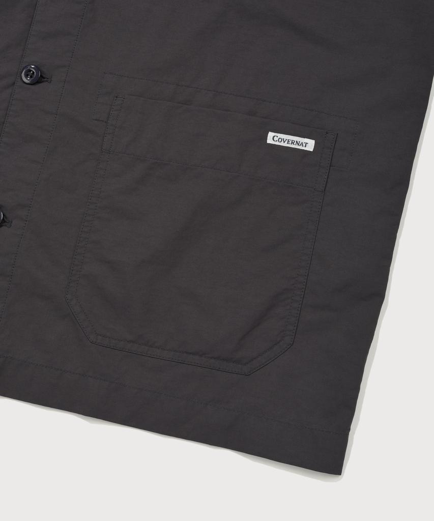 COVERNAT Garment Washed Coverall Jacket Charcoal