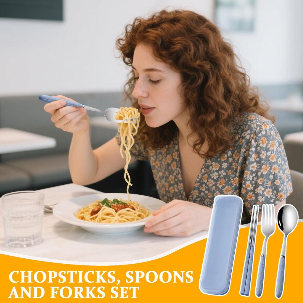 Lunch Utensil Set Stainless Steel Flatware Kitchen Accessories Camping Flatware Sets For Home Wedding Party Picnic Outdoor
