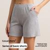 Plush Size Women Spring Summer New Home Casual All Tie in Pocket Safety Shorts