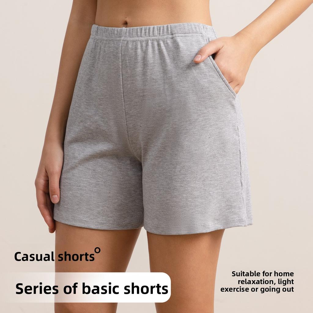 Plush Size Women Spring Summer New Home Casual All Tie in Pocket Safety Shorts