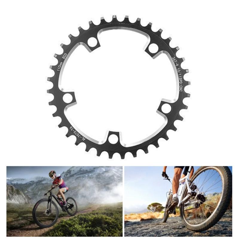110BCD/130BCD Narrow Wide Chainring Aluminum Alloy Mountain Bicycles 5 Screws Round Chainring Direct Mounted Chainring