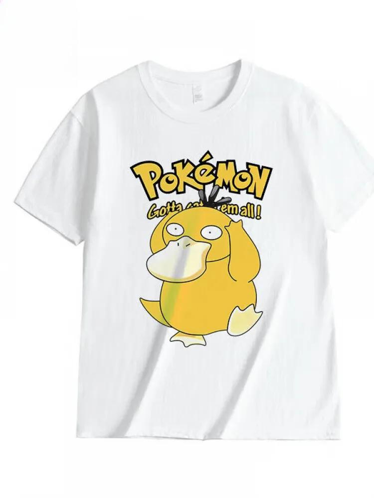 Pokemon Anime Cotton TShirt Men Women Breathable Summer Leisure Y2K Childrens Fashion Clothing