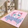Pokémon print rug, cute Pikachu, Jigglypuff and Charmander cartoon decorative rug, home décor