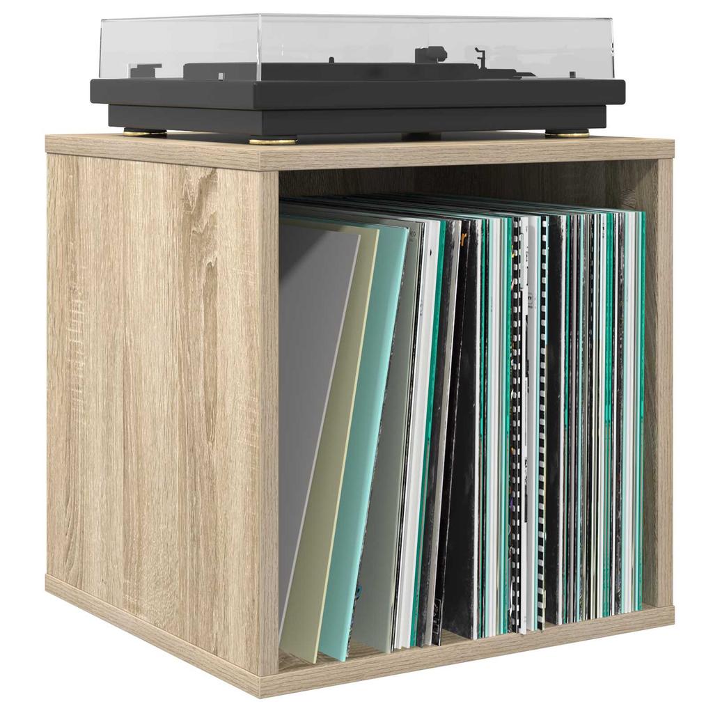 Vinyl Album Box 2 Pcs. Sonoma Oak 37 X 36.5 X 38 Cm