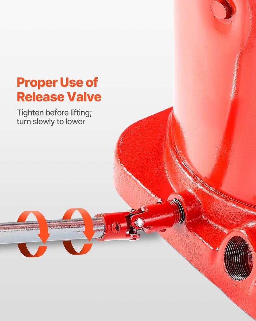 Air Hydraulic Bottle Jack, 50 Ton (110231.5 Lbs) Capacity, 265-410 Mm Lifting Range, Pneumatic/Manual Heavy Duty Welded Bottle Jack with Pump for SUV,
