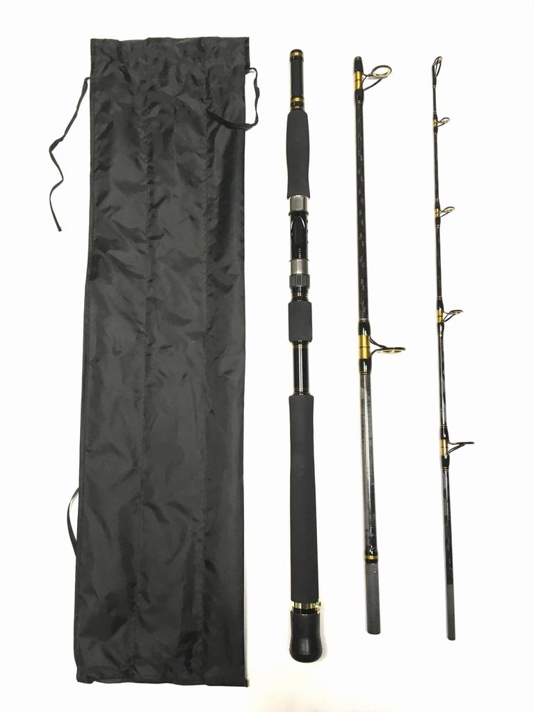 7-foot 3-piece XH (Spiral X) Jigging Rod with a 3.4mm tip and 18.1mm butt, weighing 390g. Ideal for offshore saltwater fishing. [Imported]