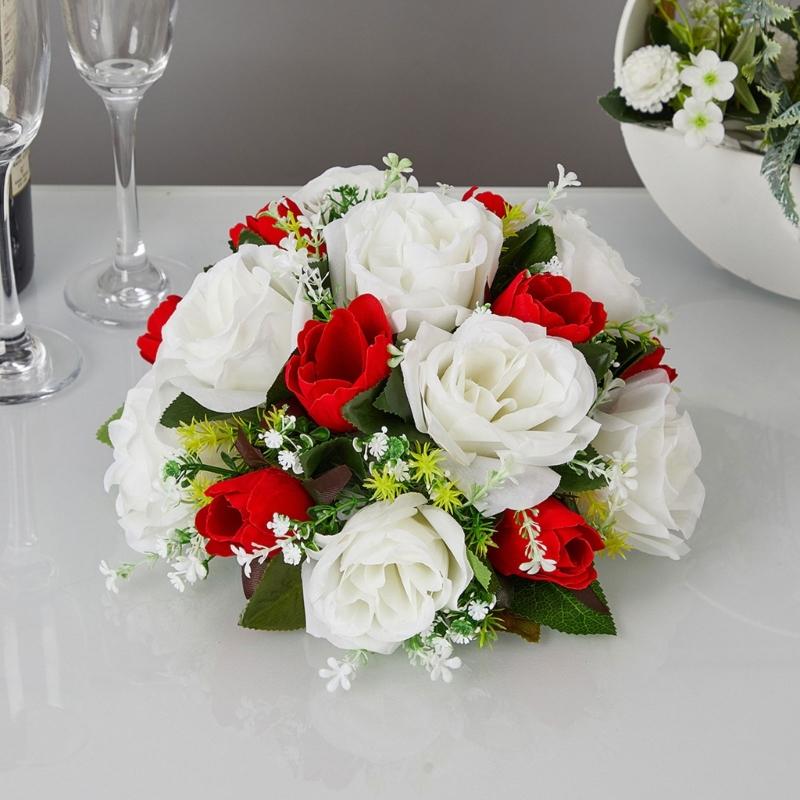 Artificial Flower Arrangements Flower Bouquets for Wedding Party Centerpieces Valentines Day