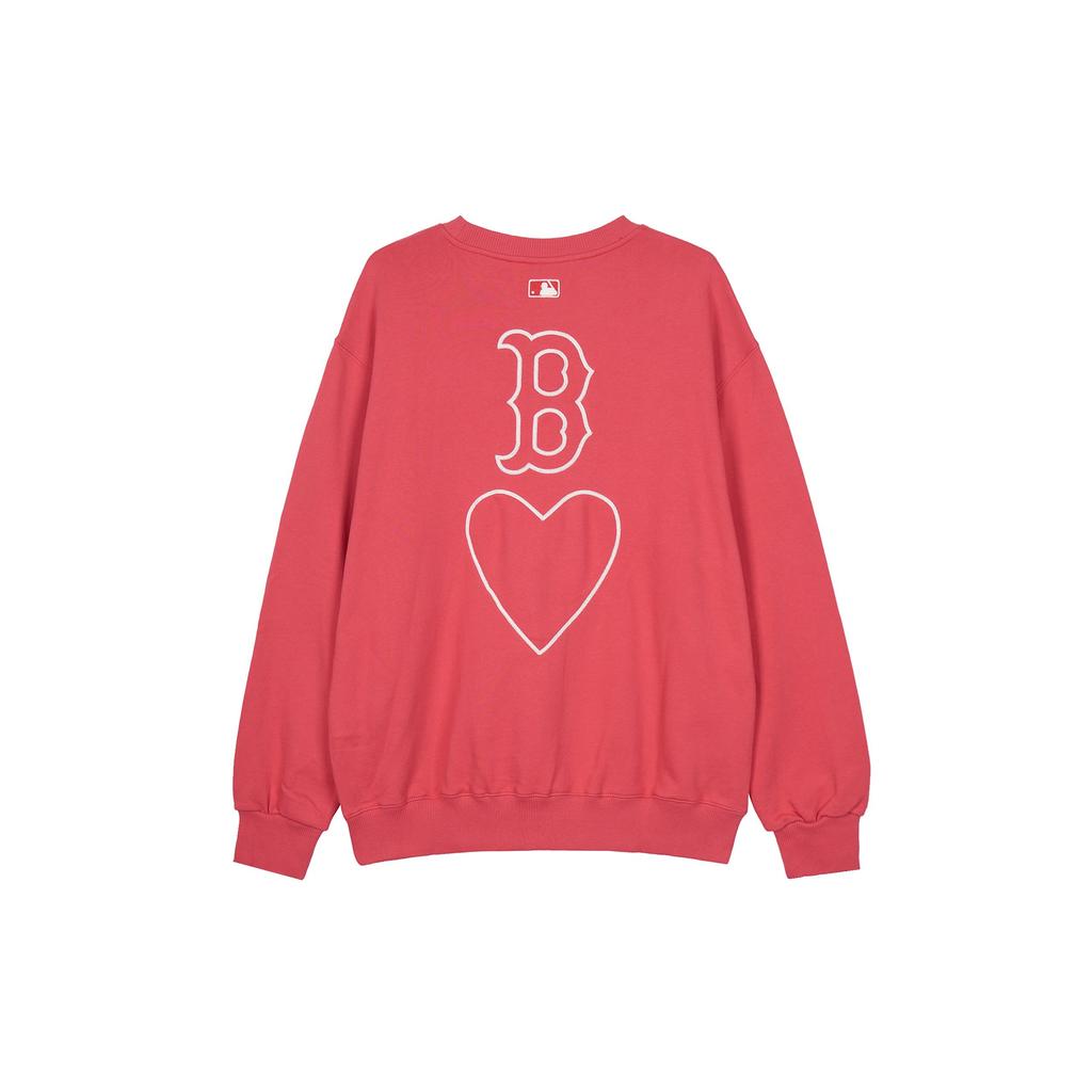 MLB Boston Red Sox Logo Loose Fit Crewneck Long Sleeve Sweatshirt Unisex sweatshirt 3AMTH0314-43RDS