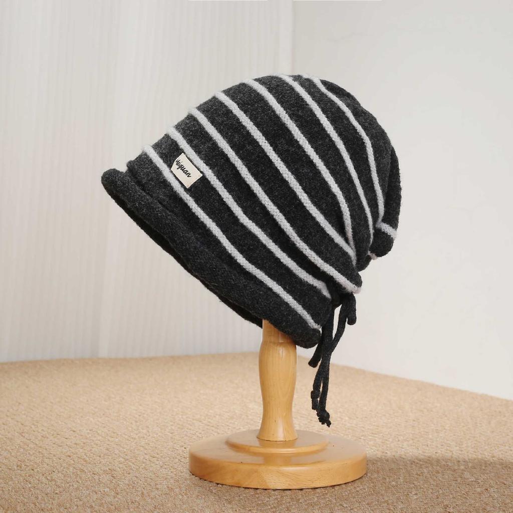 Striped straps stacked hat summer hat women's seaside vacation sun protection hat sun hat show face small cold hat