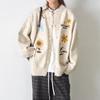 2026 Retro Floral Knit Cardigan: Trendy Women's Loose Fit Autumn/Winter Sweater Coat