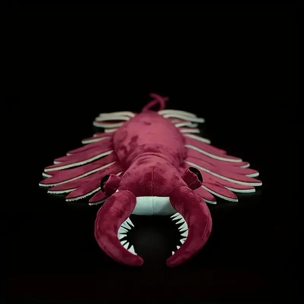 54.99cm Jucărie de pluș realistă Anomalocaris, creveți roșii vibrante, realistă, cu detalii complexe, Cadouri de Crăciun, Aniversare