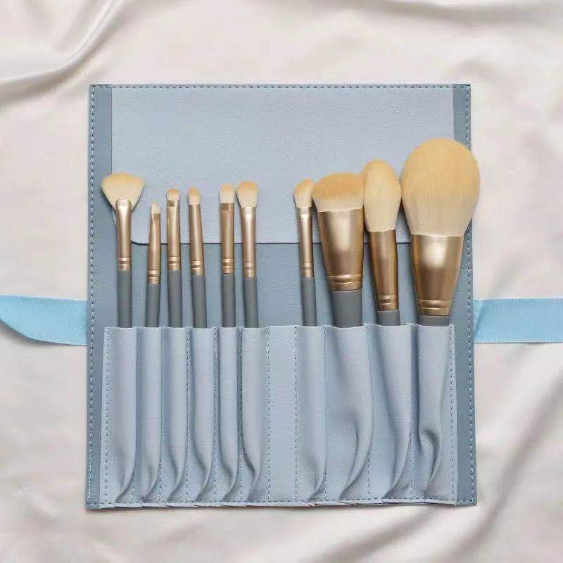Makeup Brush 10-piece Makeup Soft Hair Flexible Durable Non-sticking Powder Tan Red Brush Foundation Brush Makeup Tools 10-piece Makeup Brush