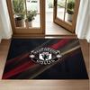 Manchester United FC Design Crystal Velvet Rug Soft Decorative Mat for Bedroom Entrance