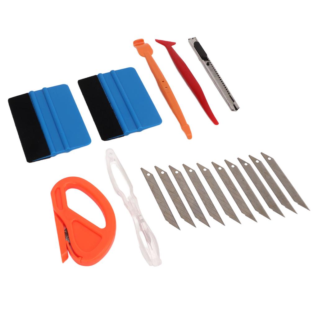 8 Pcs Car Wrap Film Squeegee Scraper Tool Vehicle Glass Protective Wrapping Cutters Installing Tool